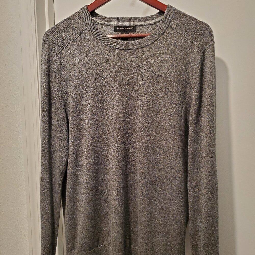 Long Sleeve Sweater, Banana Republic, Men's Medium, Gray, Worn only once